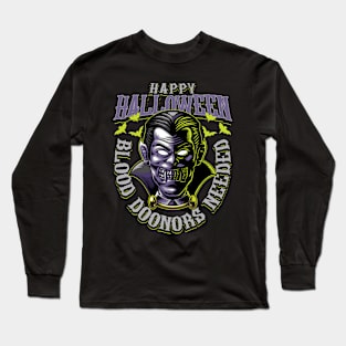 Halloween - Dracula Illustration Long Sleeve T-Shirt